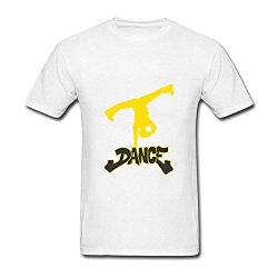 Hip Hop Dance Organic Cotton T-Shirt For Men With Short Sleeve