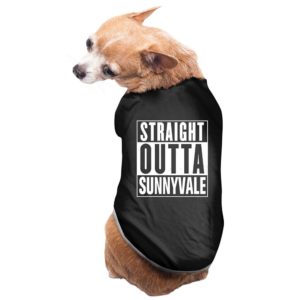 Sunnyvale Doggie Tank Top Black Slim Fit Version