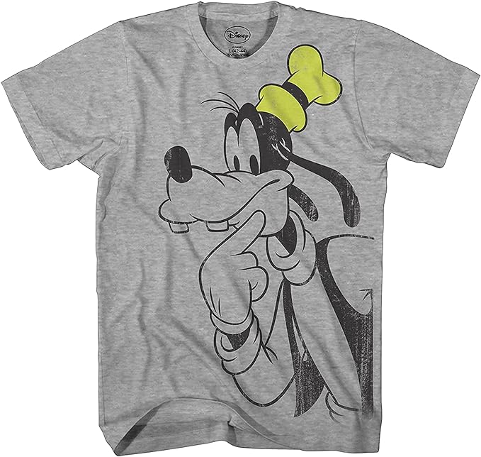 Disney Goofy Thinking Distressed Adult Men's T-Shirt
